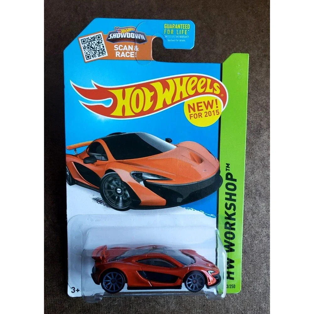 Hot Wheels McLAREN P1 Dark Orange #223 HW WORSHOP 2015 GARAGE SERIES Grey 10-SP